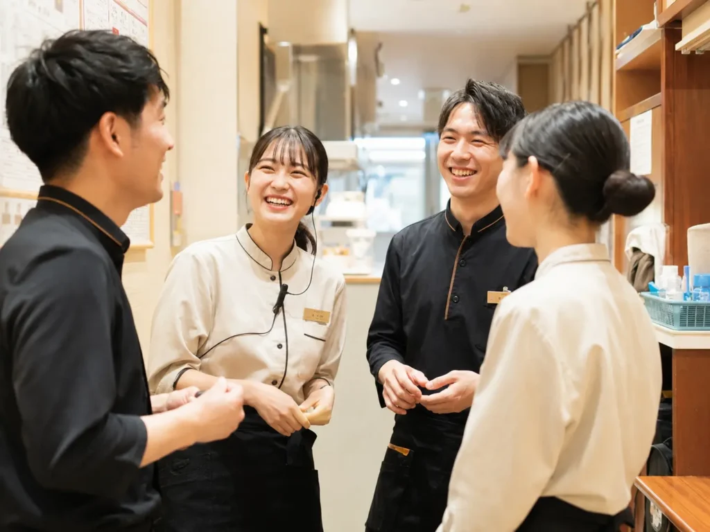 談笑するリゾートバイトスタッフ